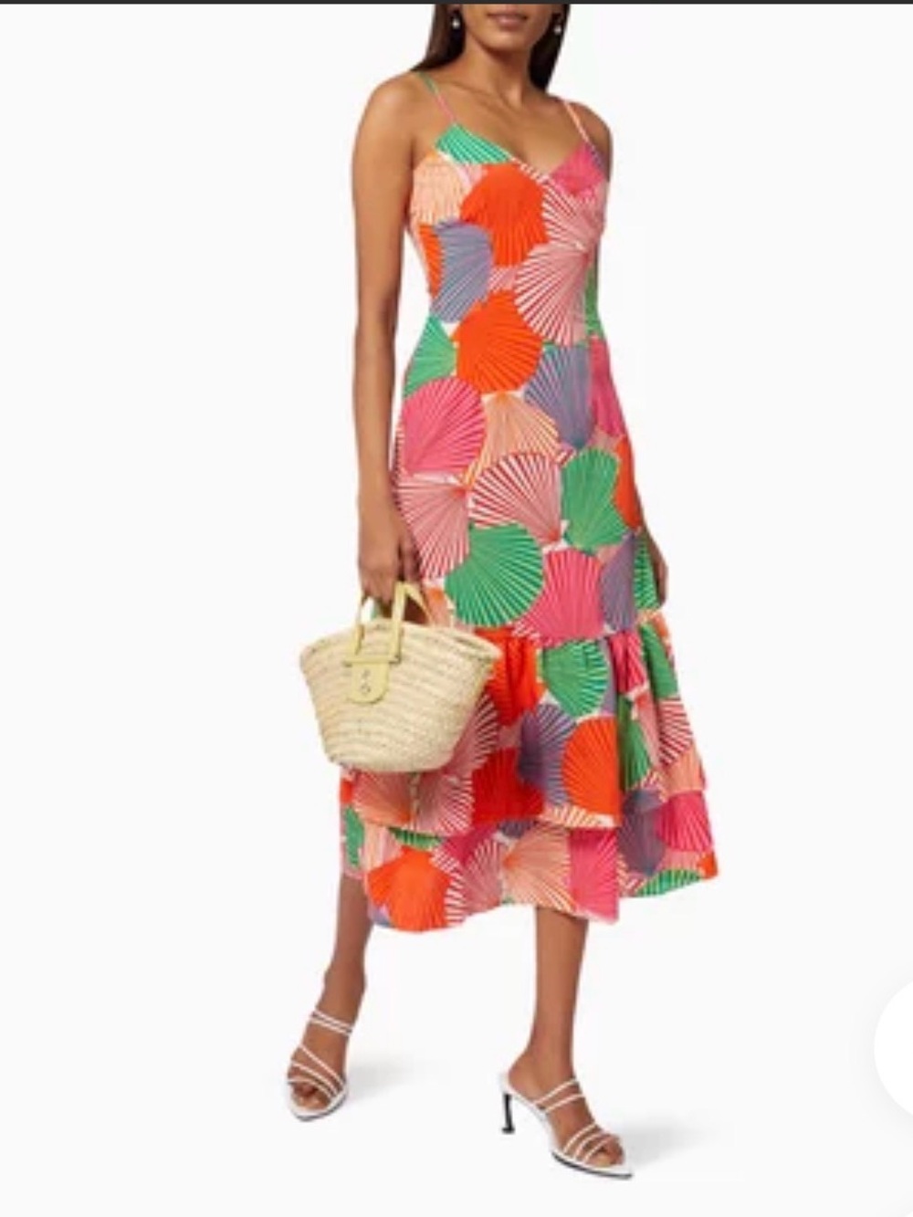 Never Fully Dressed Multicolor Shell-Print Maxi Dress